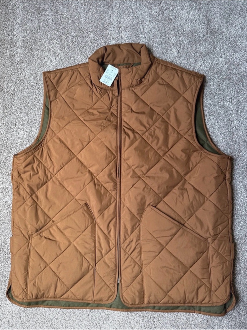 Jcrew men’s quilted Sleeveless Vest - Brown